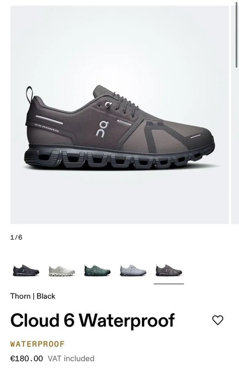 On Cloud 6 Waterproof Men's size 11(UK) - Image 1