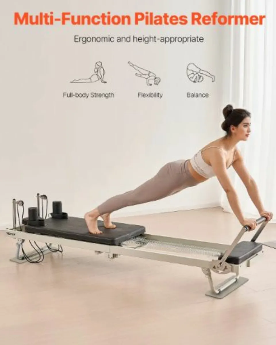 Foldable Pilates Reformer,Pilates Workout Machine - Image 2