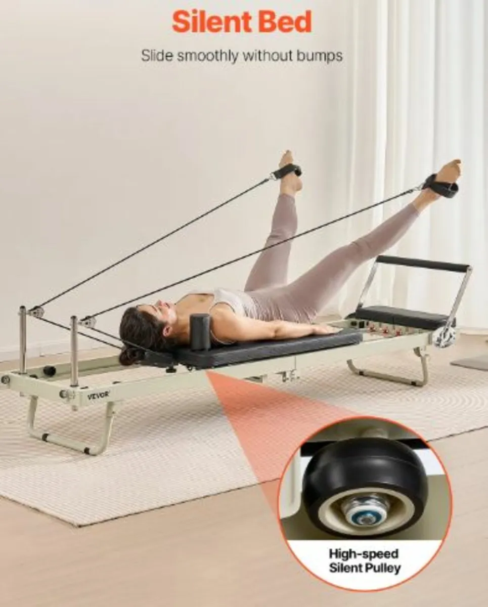 Foldable Pilates Reformer,Pilates Workout Machine - Image 3