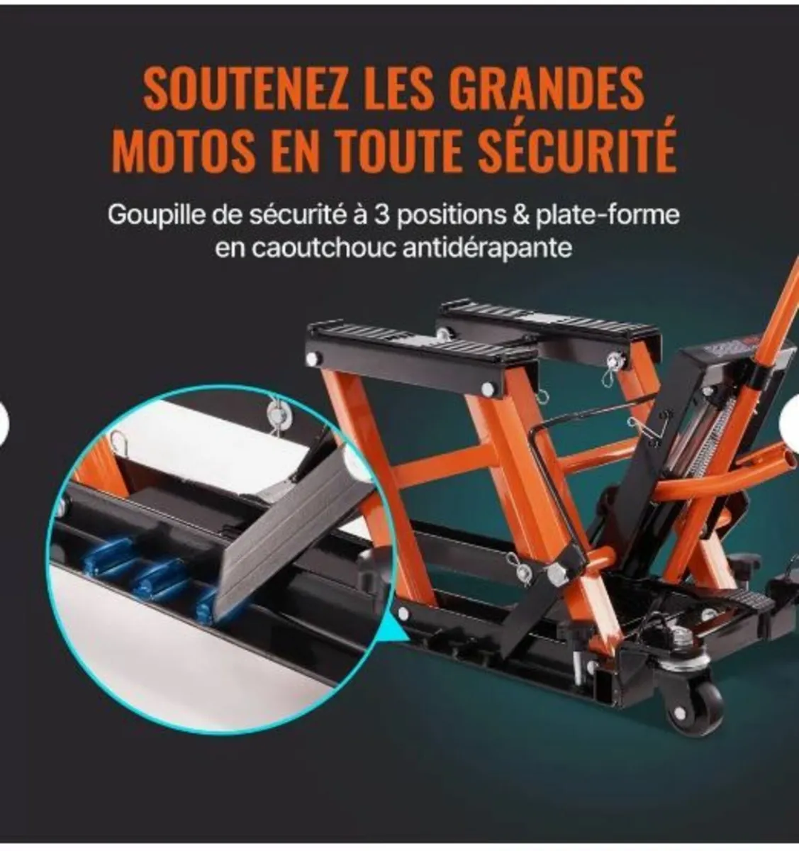 Motorcycle Hydraulic Pump Jack 680.4 kg - Image 2