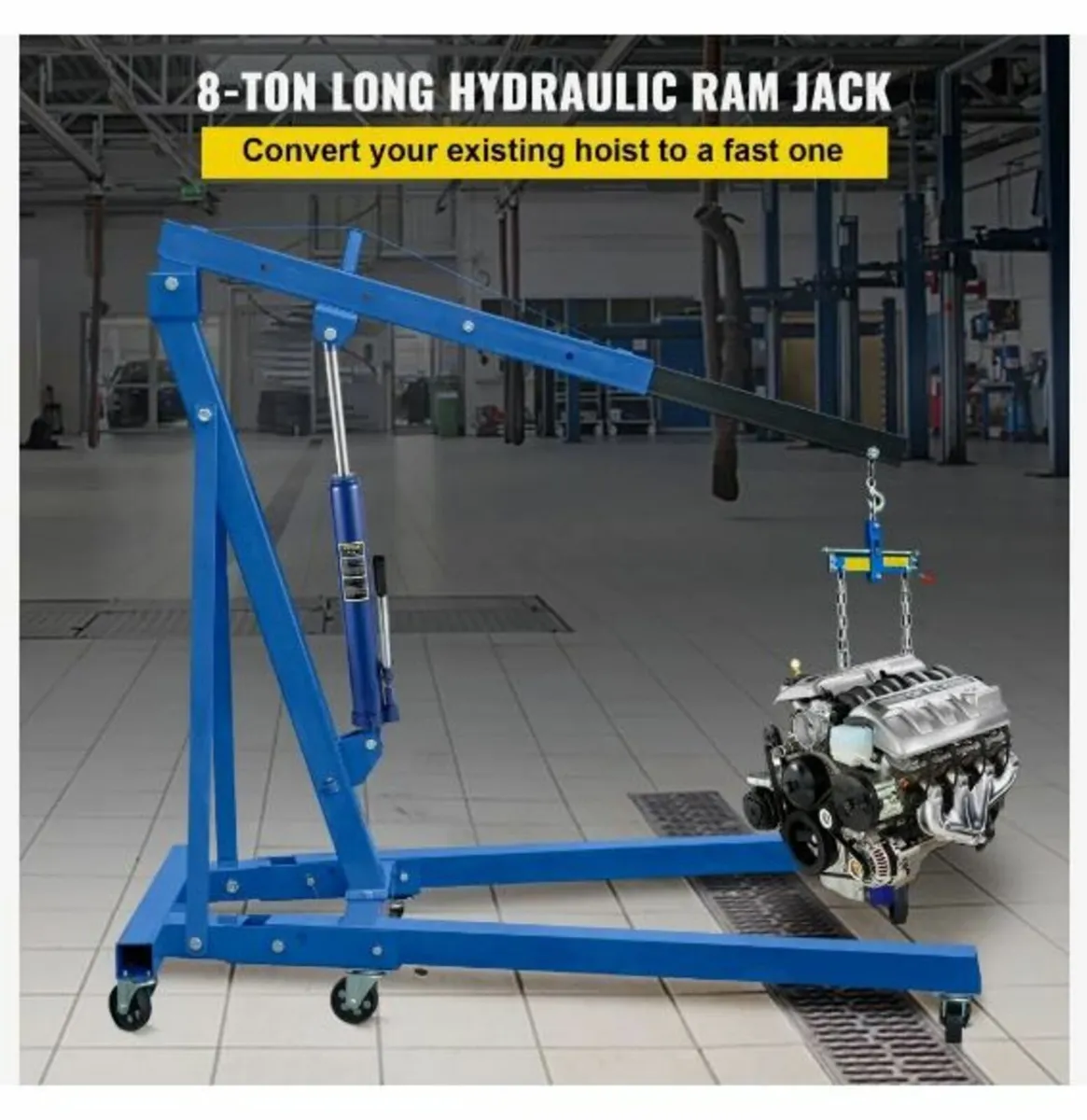 Hydraulic Long Ram Jack, 8 Tons/17363 lbs - Image 2