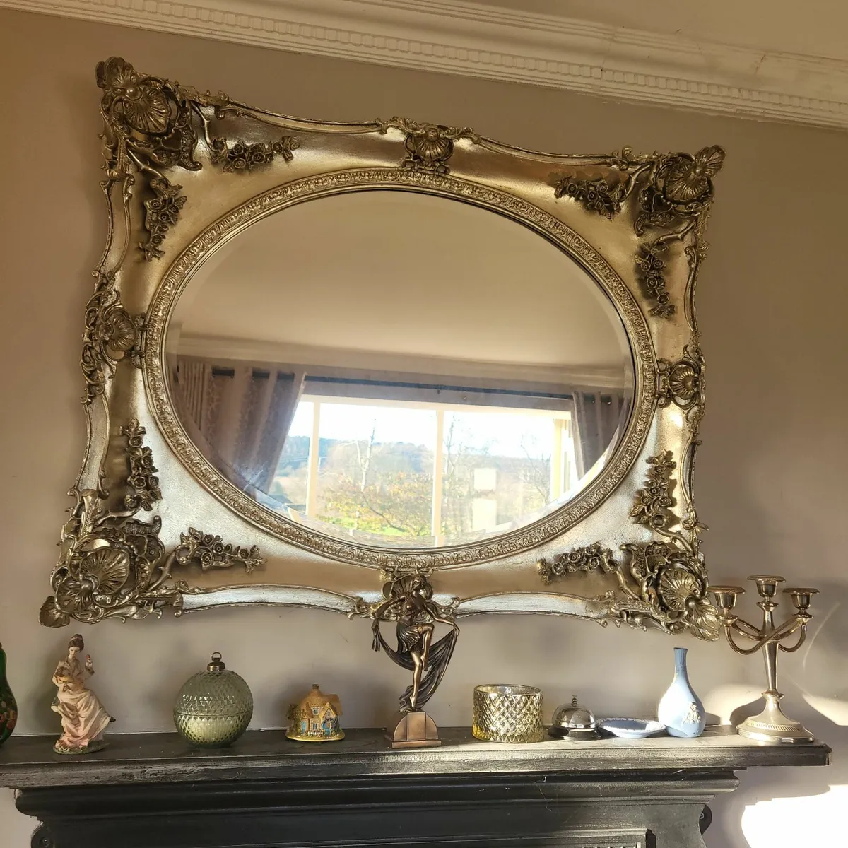 Champagne/ gold Antique Laura Ashley Mirror - Image 1
