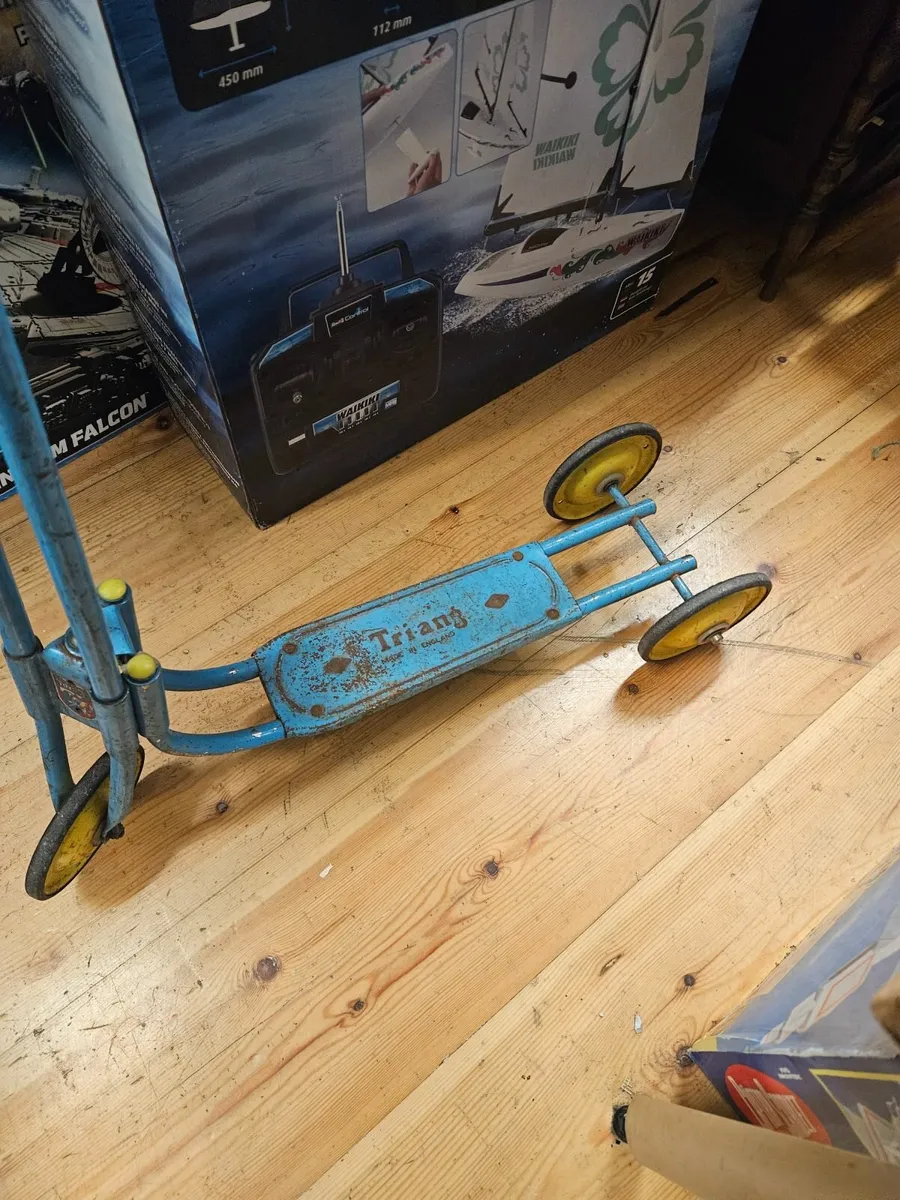 Vintage Triang Pressed Steel Scooter - Image 1