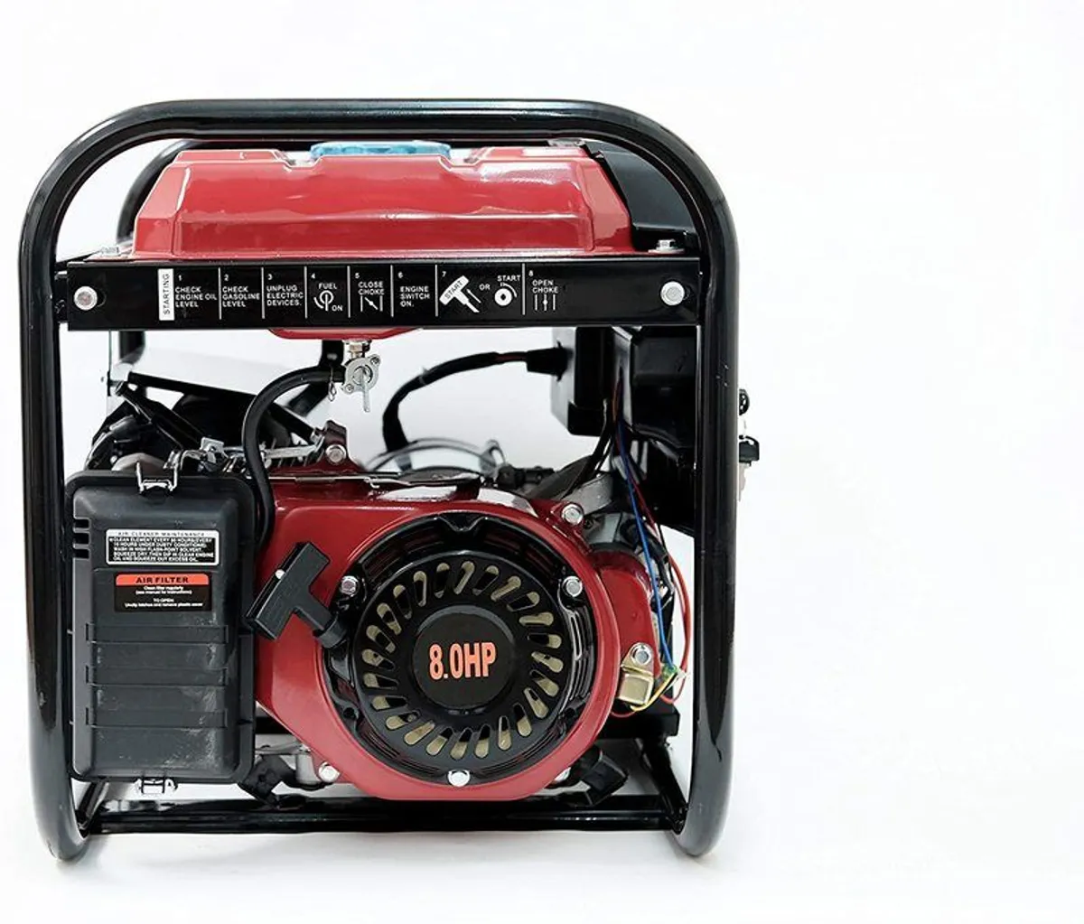 T-MAX Portable Petrol Generator 6000W-E (Electric Key Start/Recoil Start) - Image 2