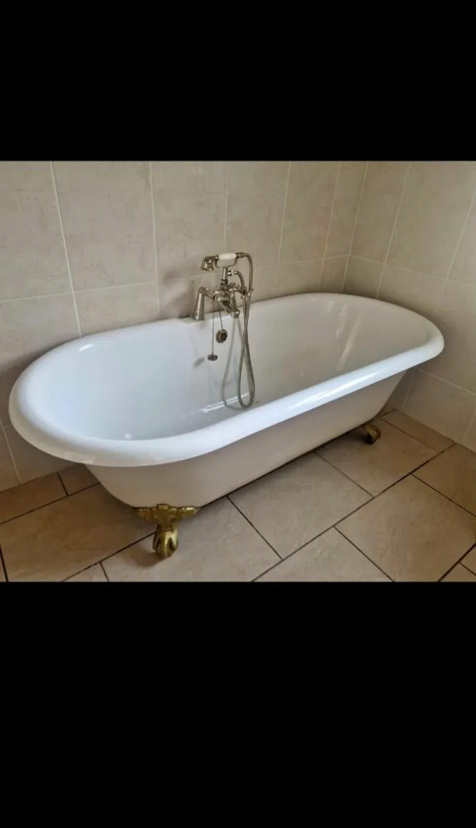Cast  iron Bath & taps - Image 1