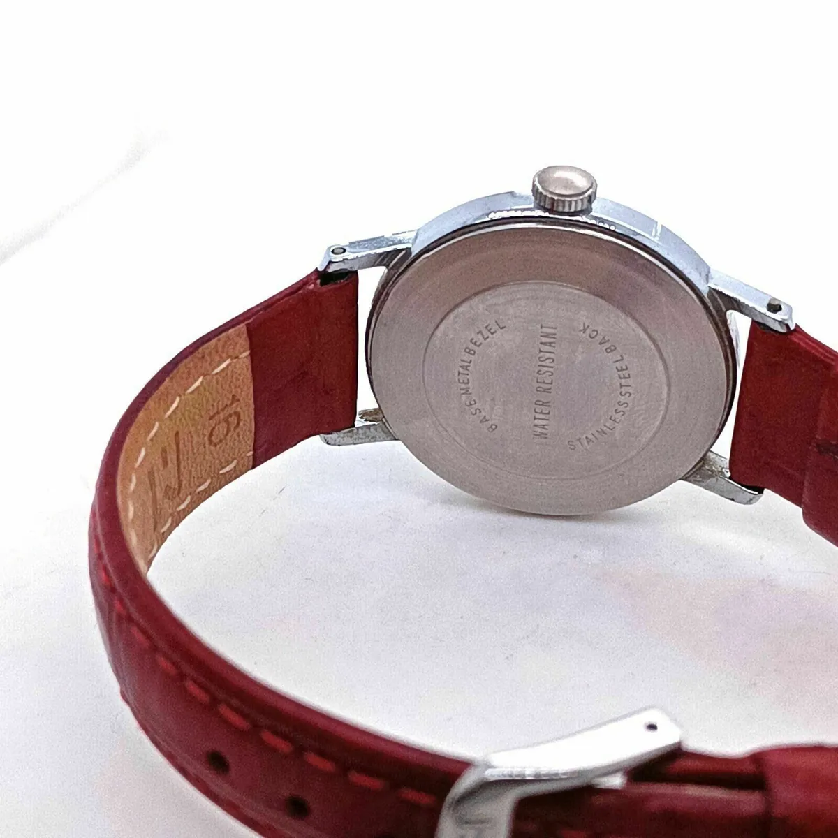 Timex Vintage Watch , Red Leather Strap - Image 3