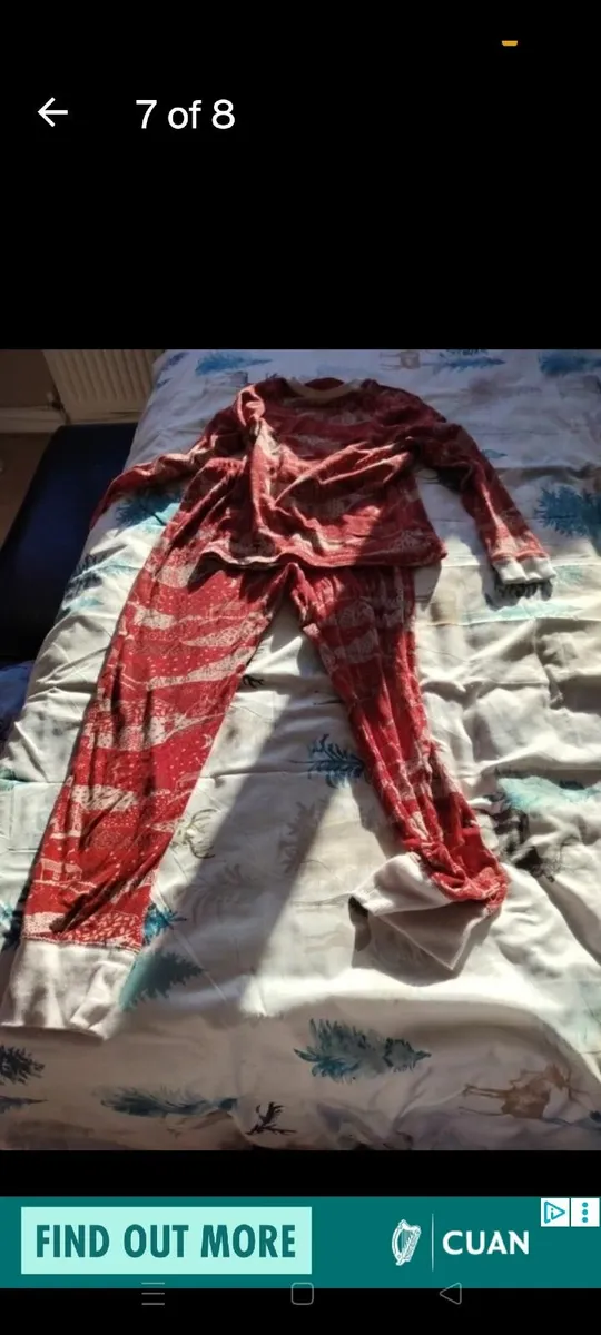 3 x Pairs Leigh willow tucker Christmas pyjamas 9- - Image 1