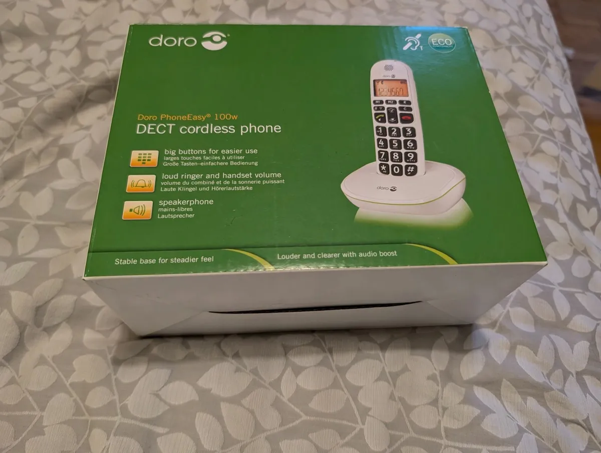 Doro PhoneEasy 100W DECT Cordless Phone - Image 1