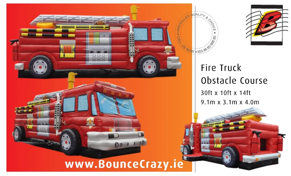 Fire Truck Bouncy Castle - Image 2