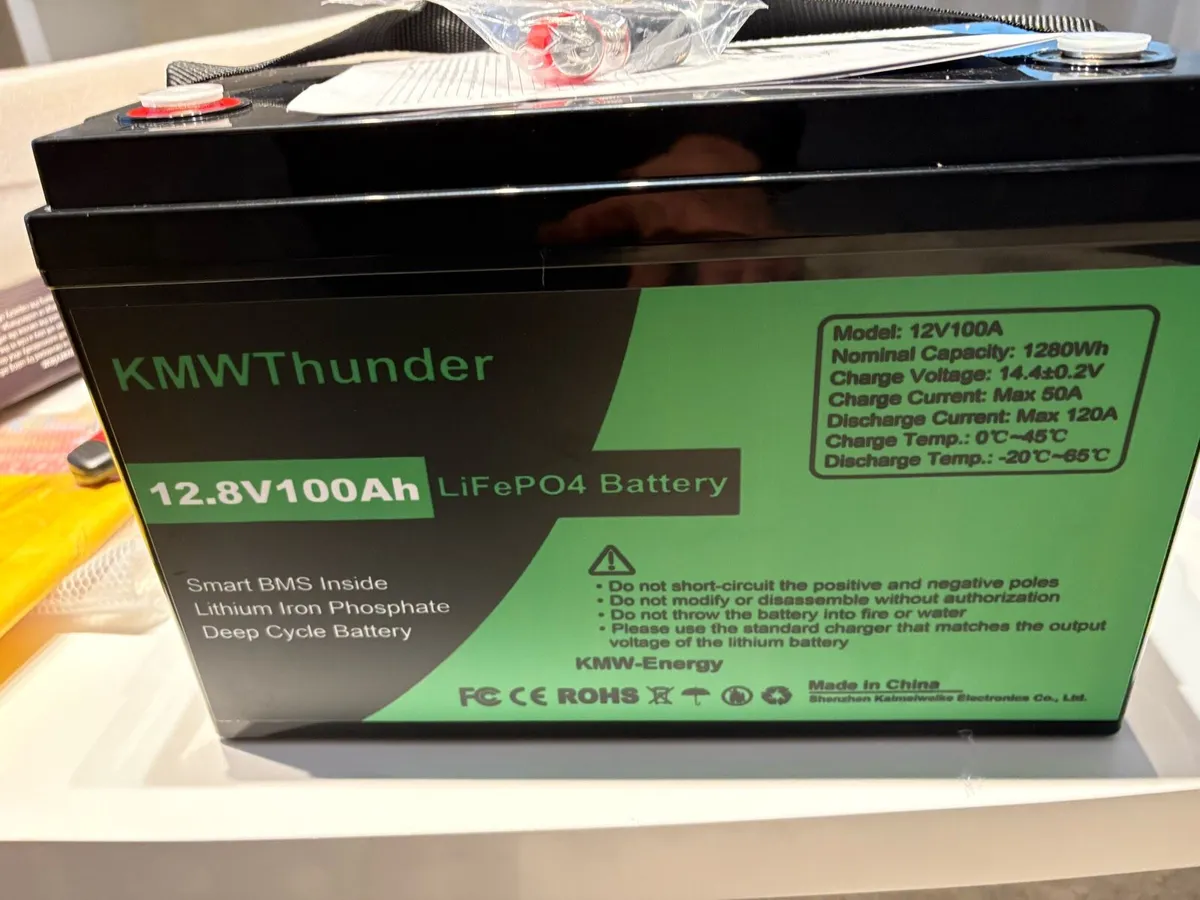 NEW 12V 100Ah LiFePO4 Battery (1280Wh - Image 1