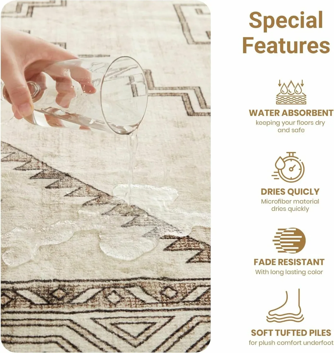 Bedroom Living Room Large 160x230cm Rugs Soft - Image 3