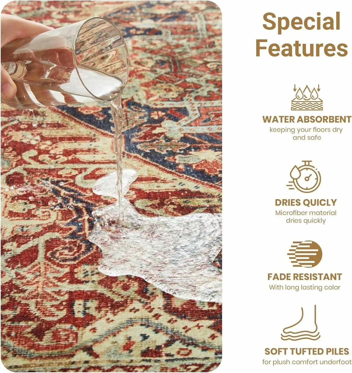 Bedroom Living Room Large 200x290cm Rugs Soft - Image 4