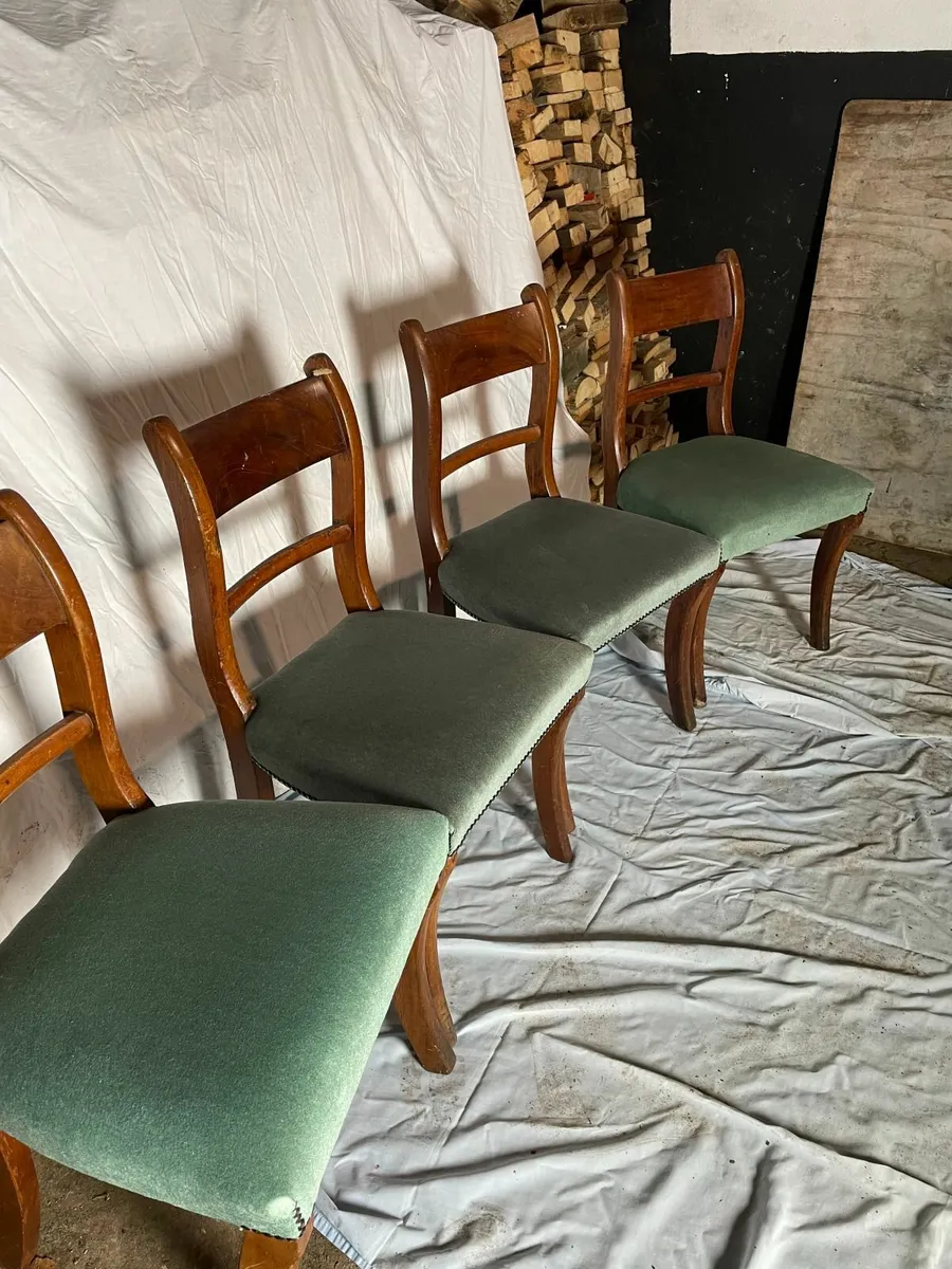 Set of Four Antique Dining Room Chairs - Image 1