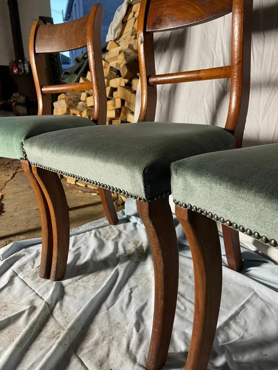 Set of Four Antique Dining Room Chairs - Image 3
