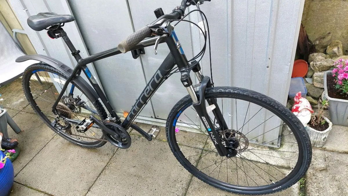 Carrera Crossfire Hybrid Bike Disc Brakes - Image 1