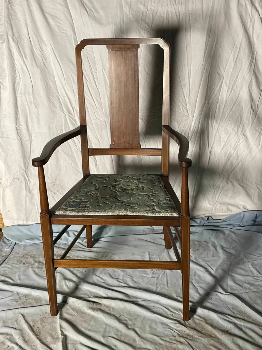 Antique Inlaid Mahogany Chair - Image 1