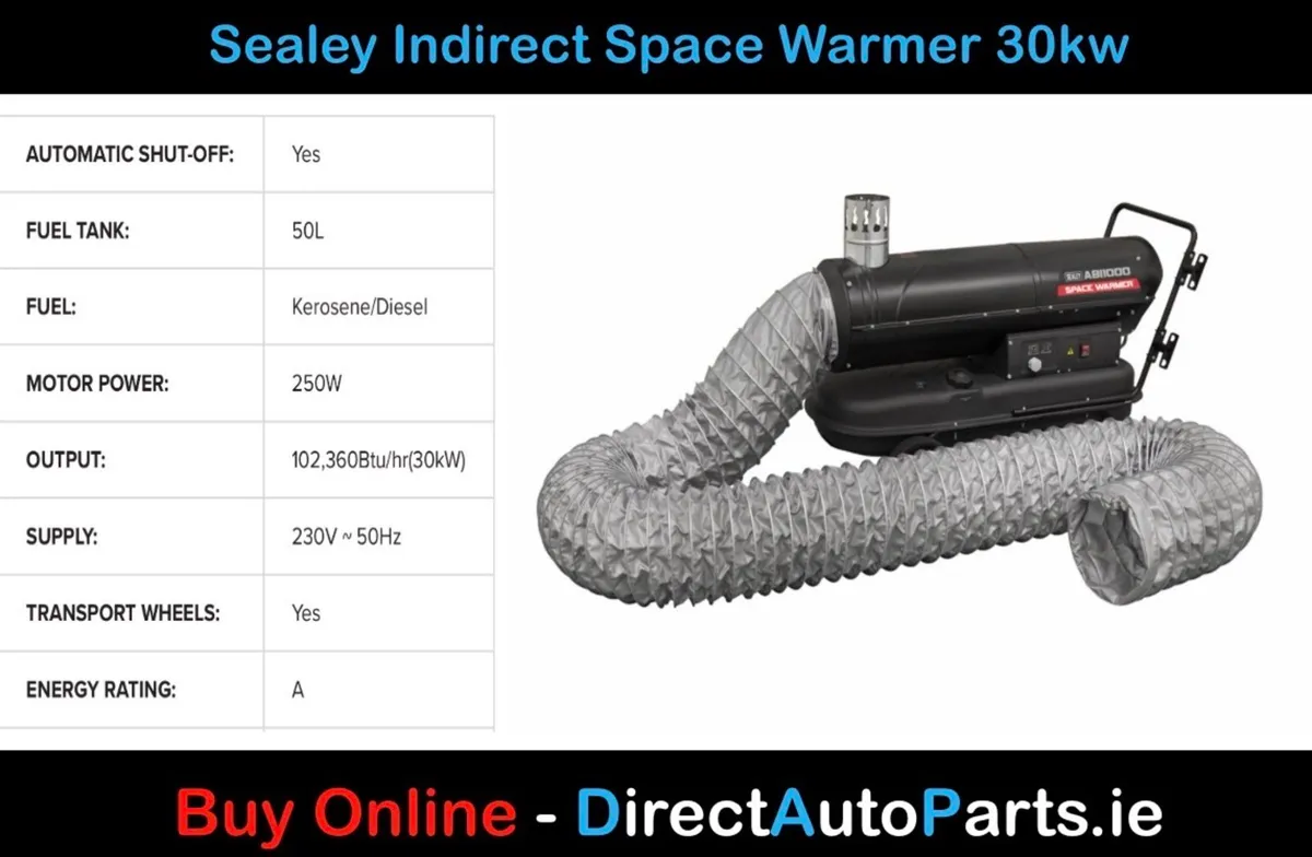Indirect Space Heater & Ducting 30kw - Image 1