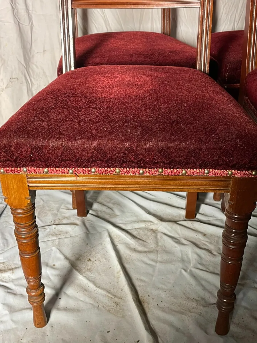 Antique Mahogany Dining Set (Table & 6 Chairs). - Image 3