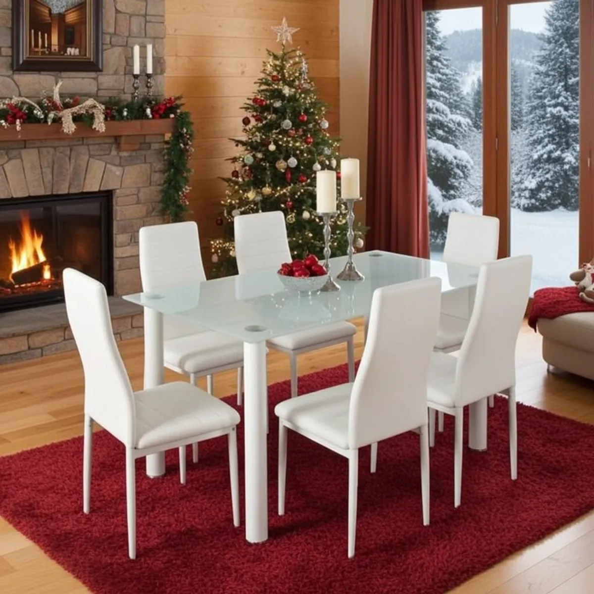 Perfect Christmas Gift! Dining Set with 6 Chairs - Delivery Included - Image 1