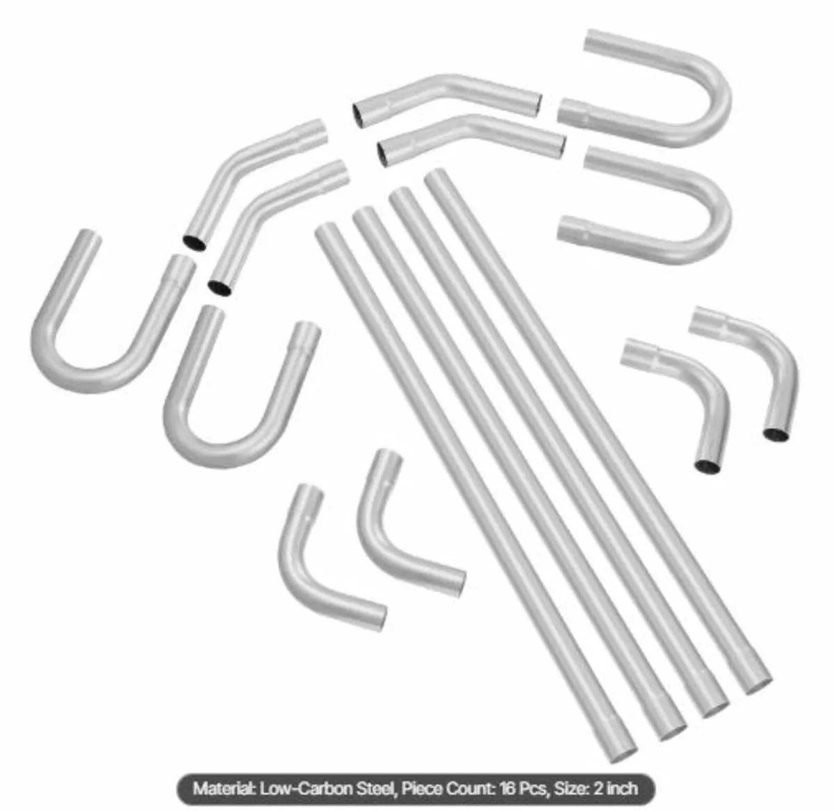 Exhaust Kit, 16pcs, DIY Universal Galvanized Steel - Image 1