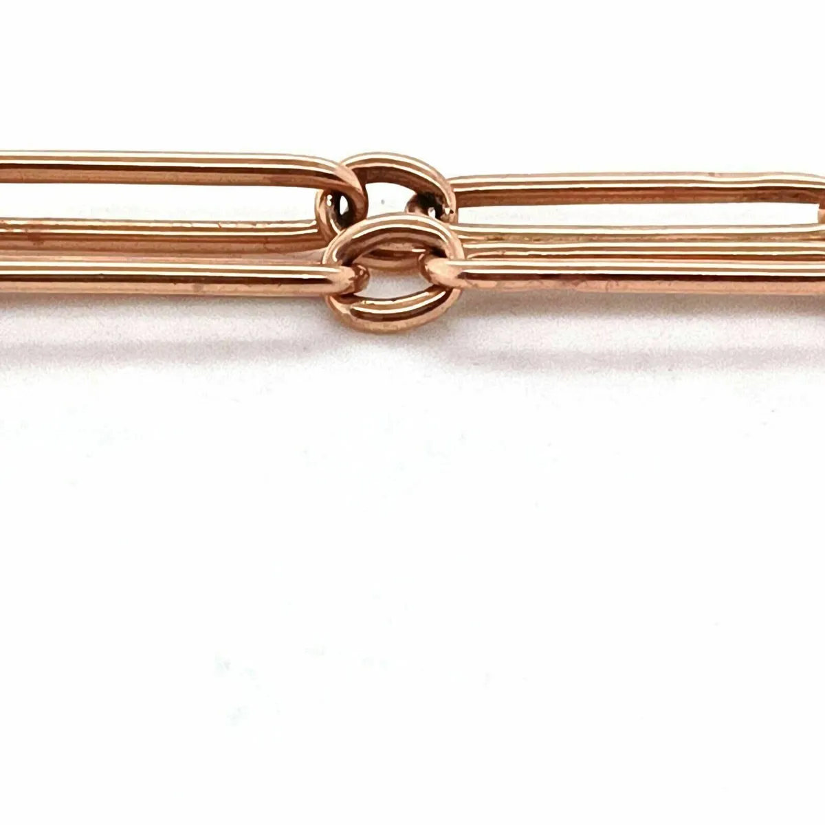 Antique Rose Gold Double Paperclip Bracelet - Image 2