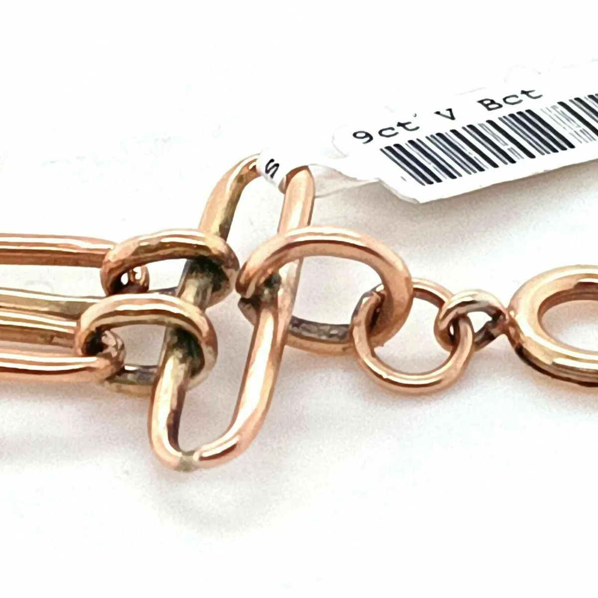 Antique Rose Gold Double Paperclip Bracelet - Image 3