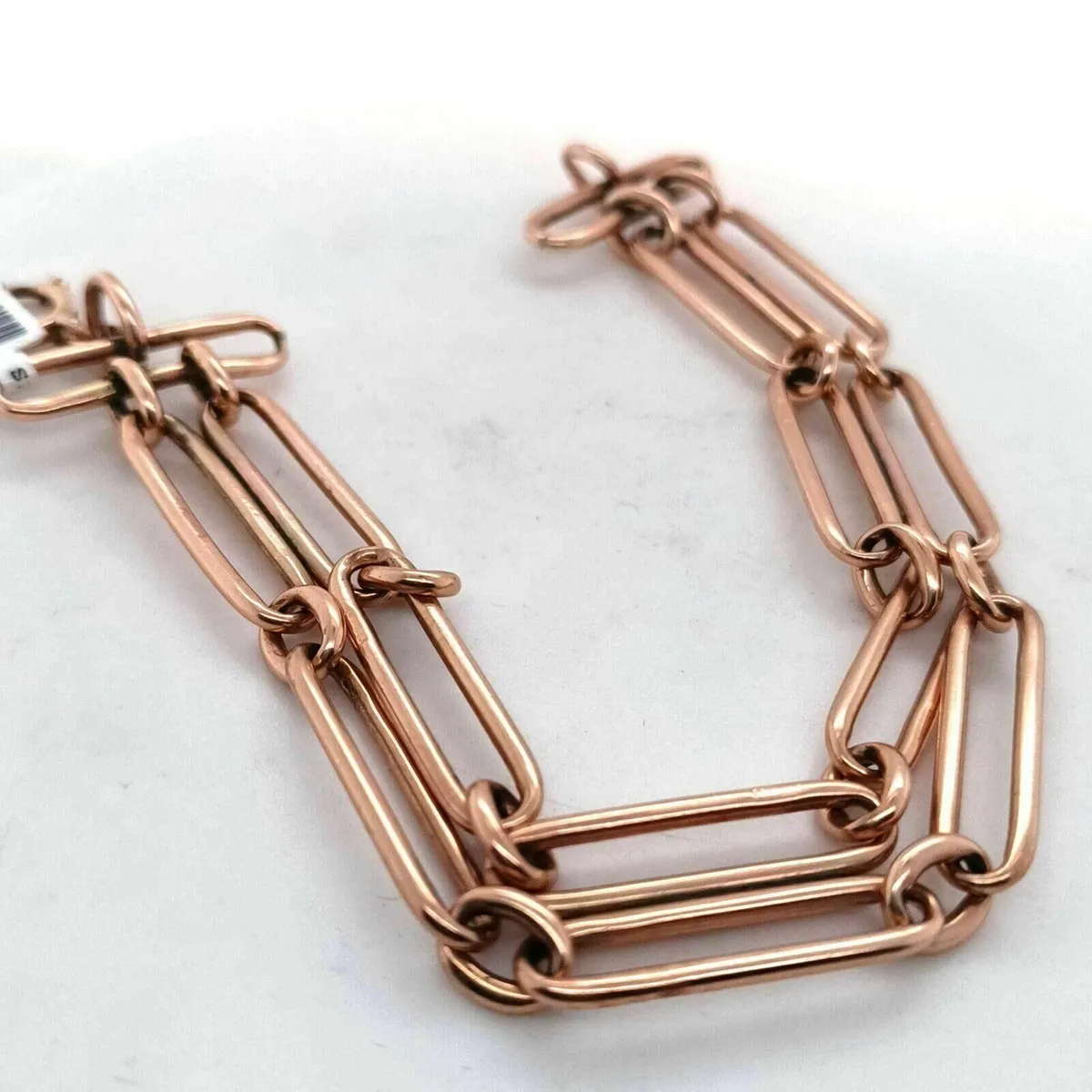 Antique Rose Gold Double Paperclip Bracelet - Image 4