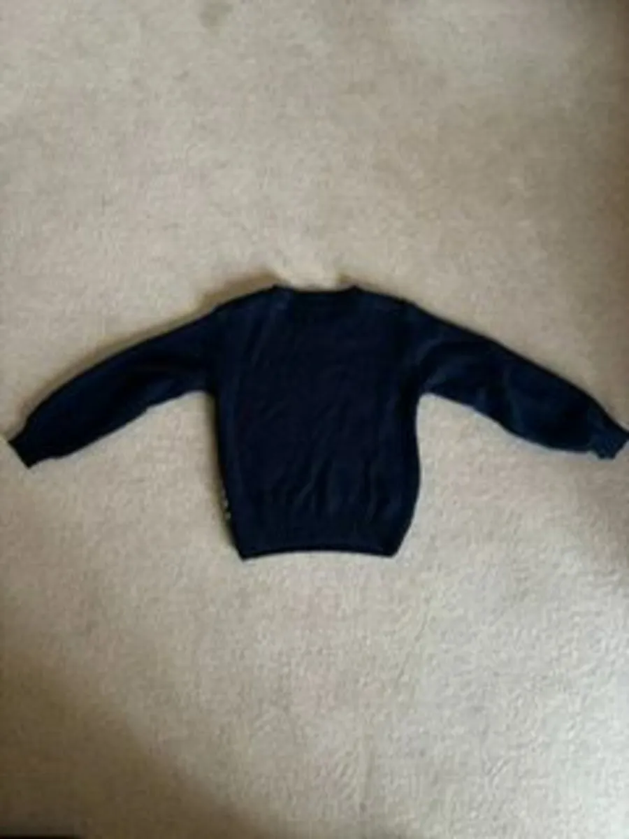 Boys Navy Christmas Jumper age 7-8 - Image 2