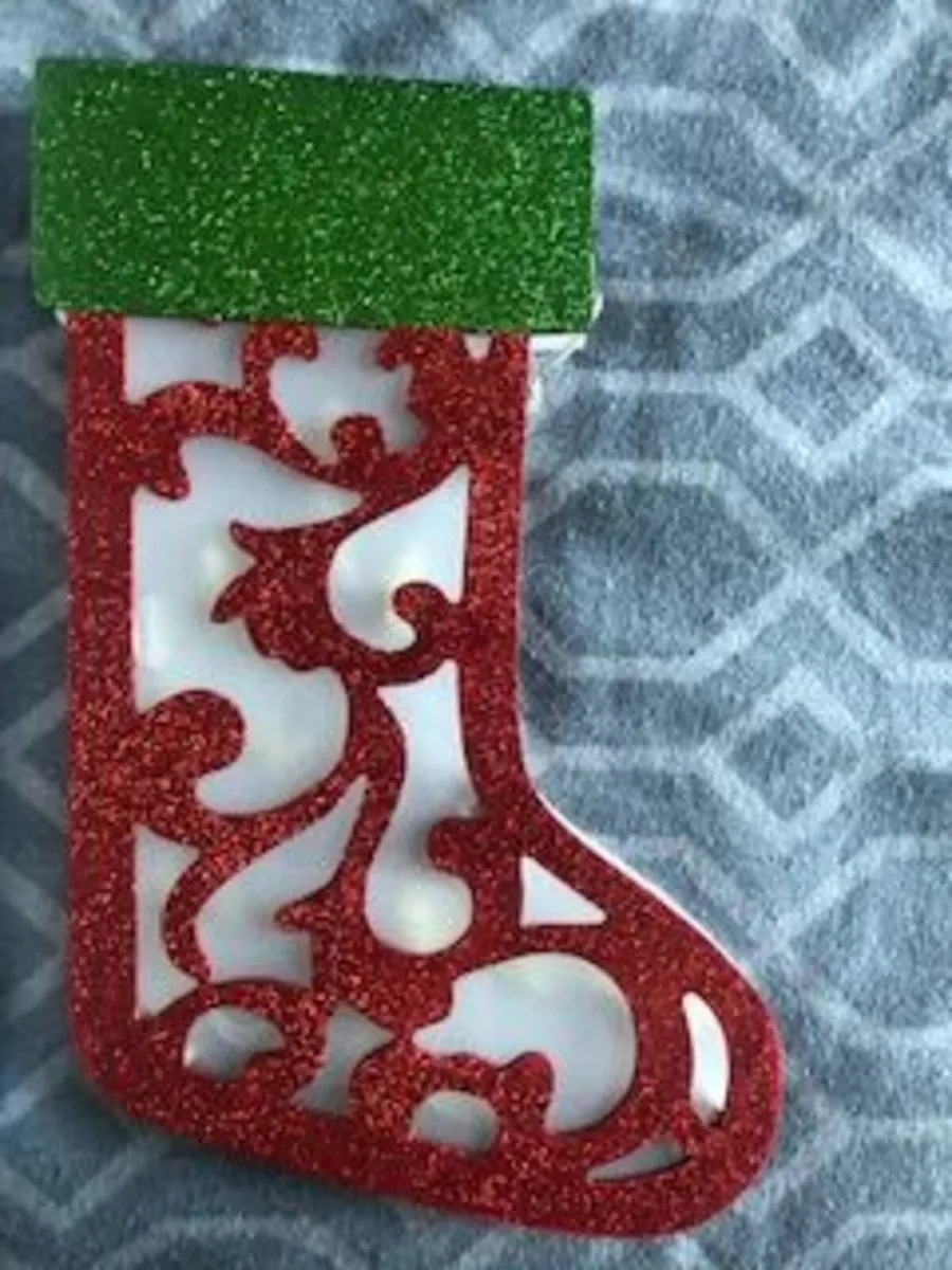 Christmas battery operated light up stocking - Image 2