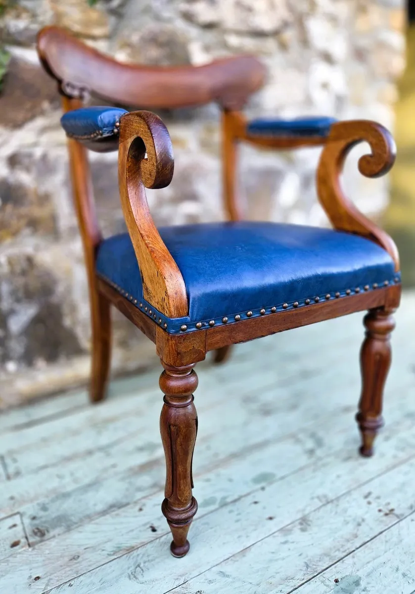 Georgian Mahogany Armchair- Circa 1830 - Image 3