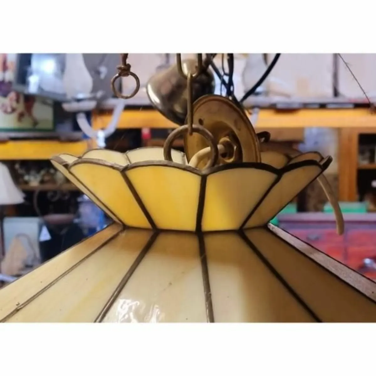 Leaded Glass Shade Yellow KAS883 - Image 2