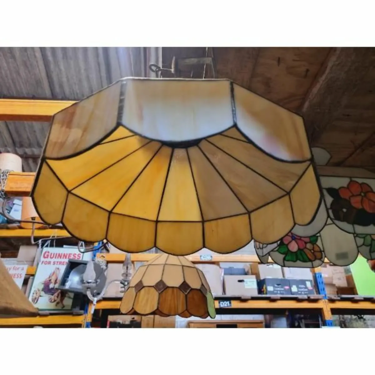 Leaded Glass Shade Yellow KAS883 - Image 3