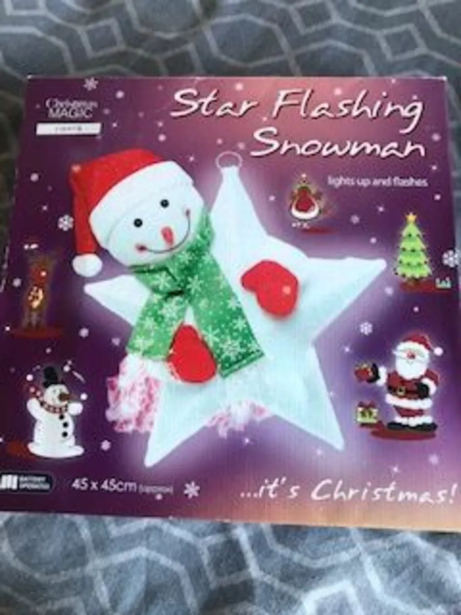 Star Flashing snowman light - Image 1