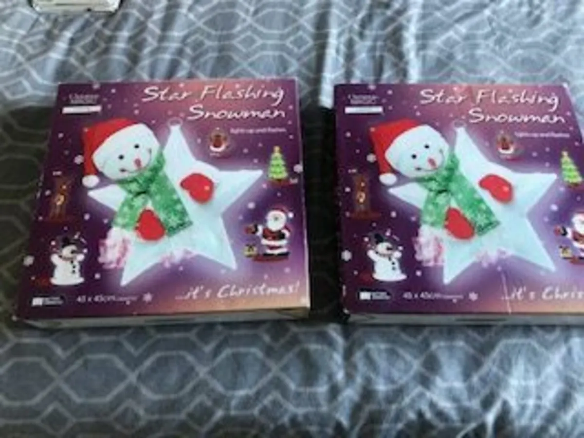 Star Flashing snowman light - Image 3