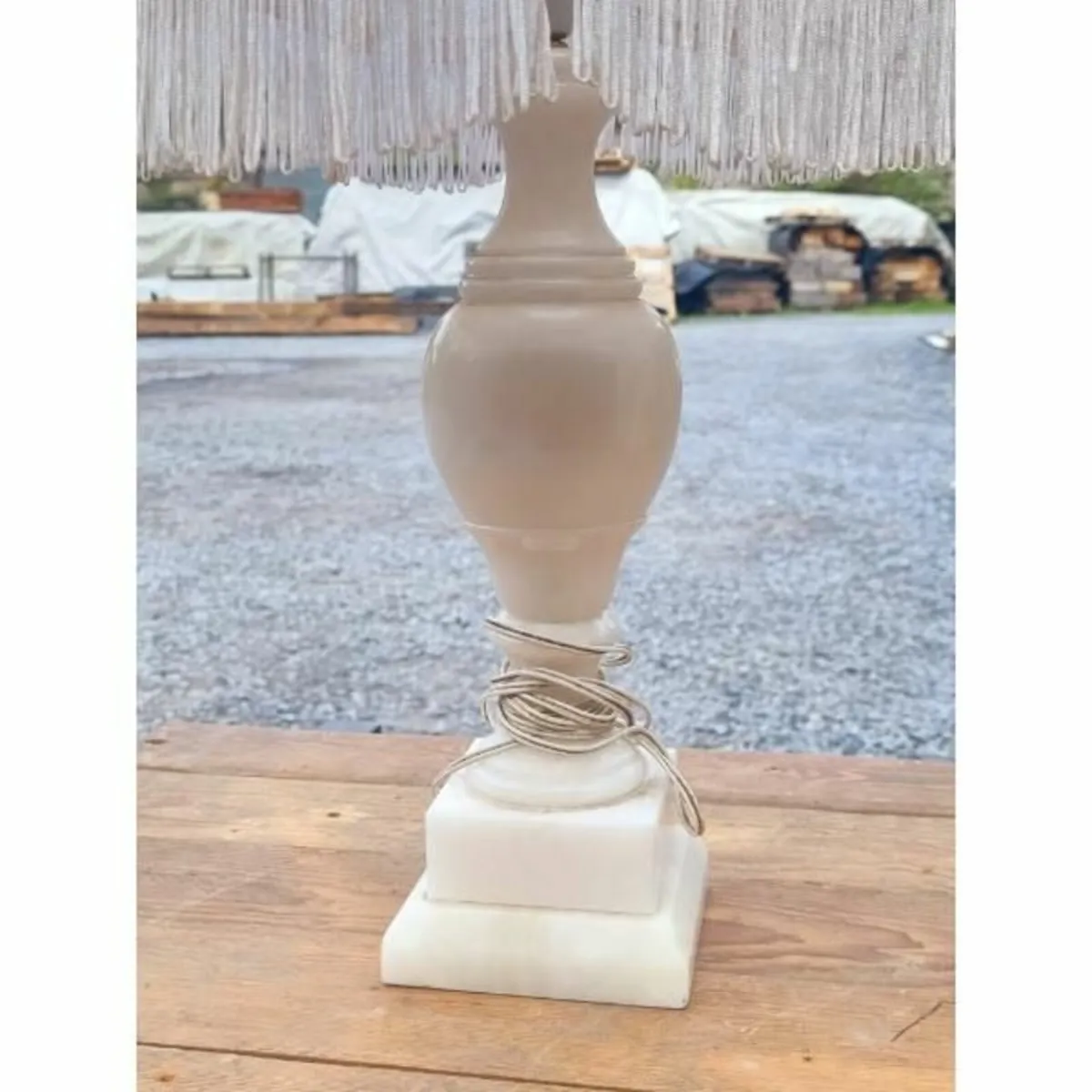 Pair of Lamps Marble Base KAS884 - Image 3