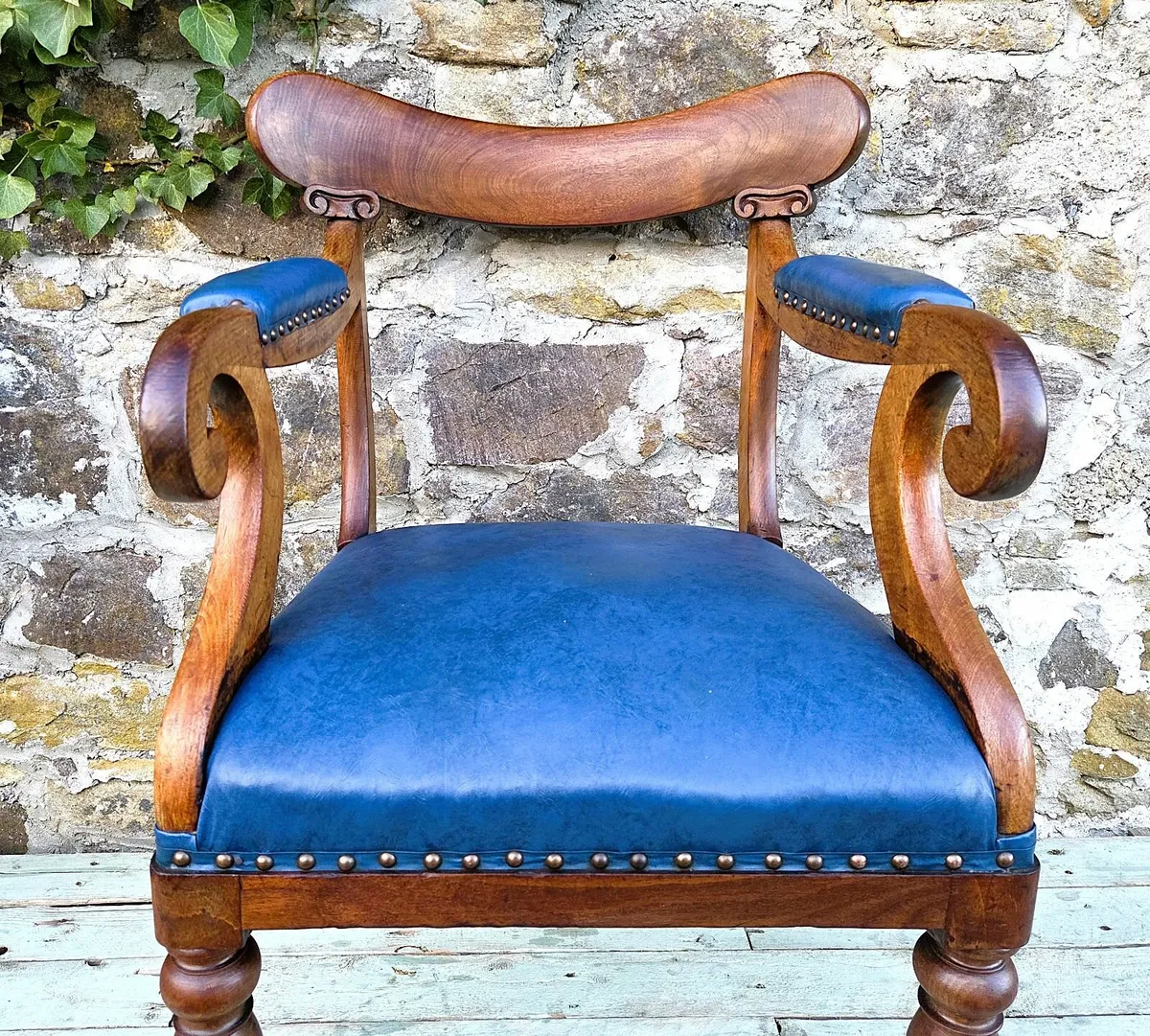 Georgian Mahogany Armchair- Circa 1830 - Image 4
