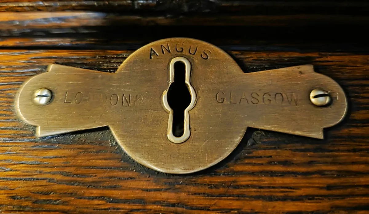 Large Edwardian Oak Roll Top Desk- Circa 1905 - Image 3