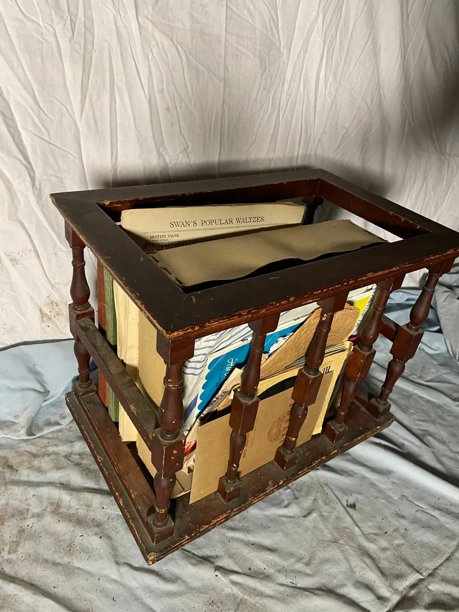 Vintage Wooden Record / Magazine Rack - Image 1