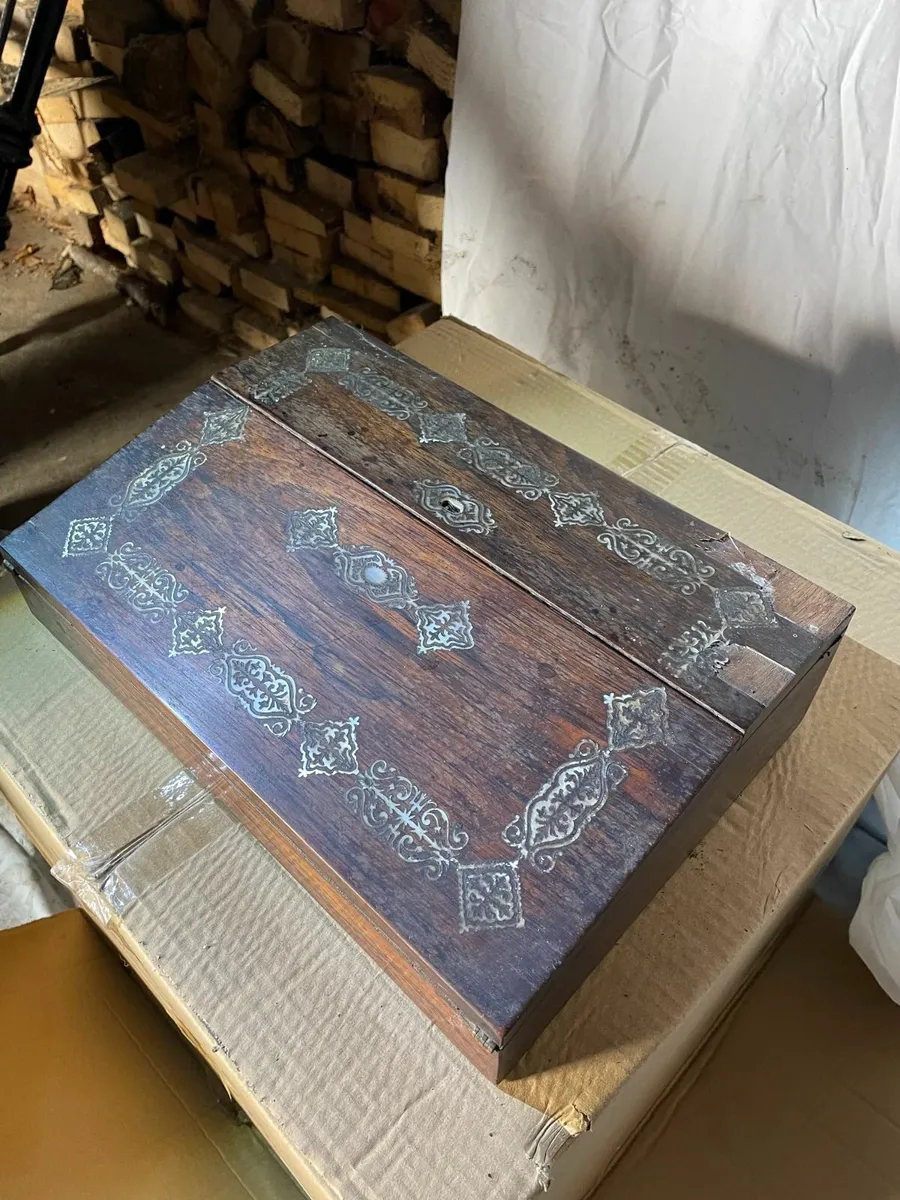 Trio of  Antique Writing Slopes / Ornate Boxes - Image 1