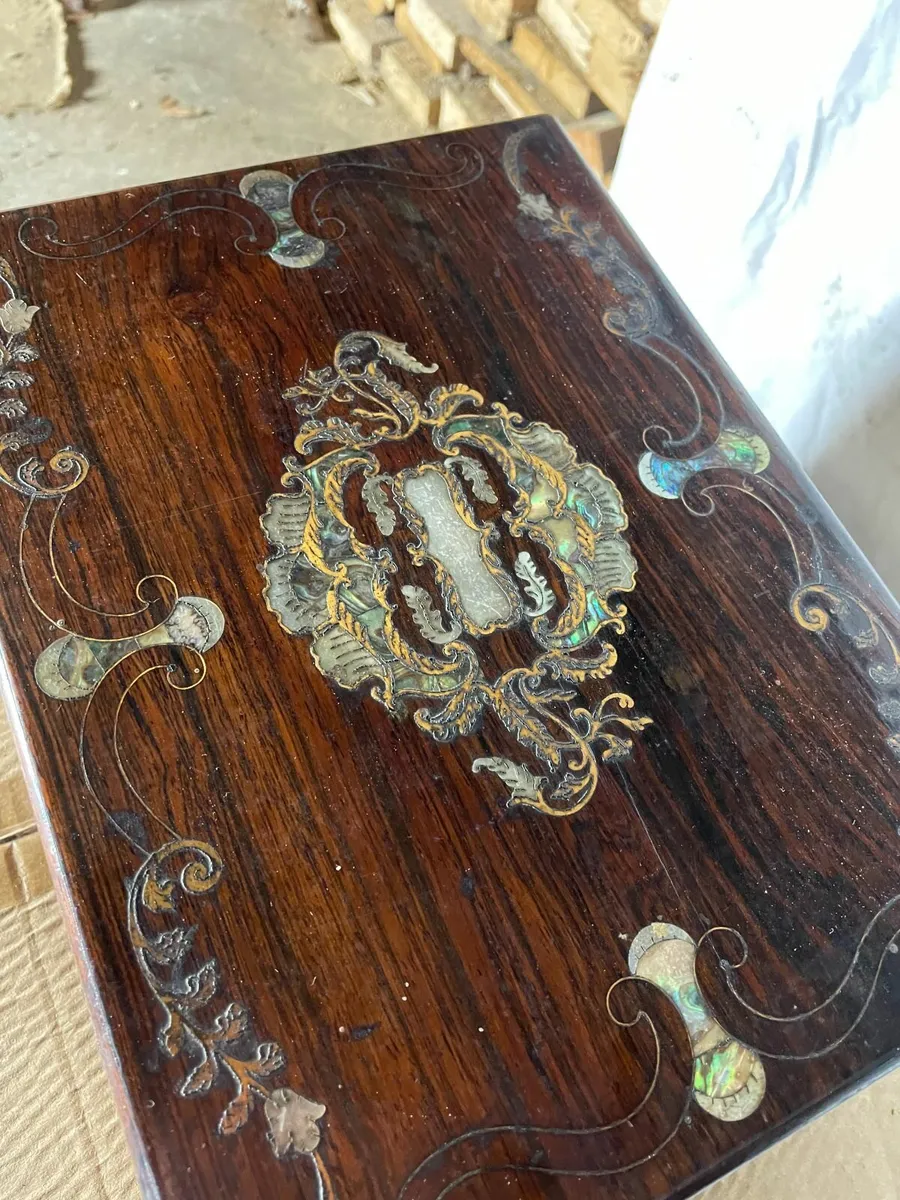 Trio of  Antique Writing Slopes / Ornate Boxes - Image 2