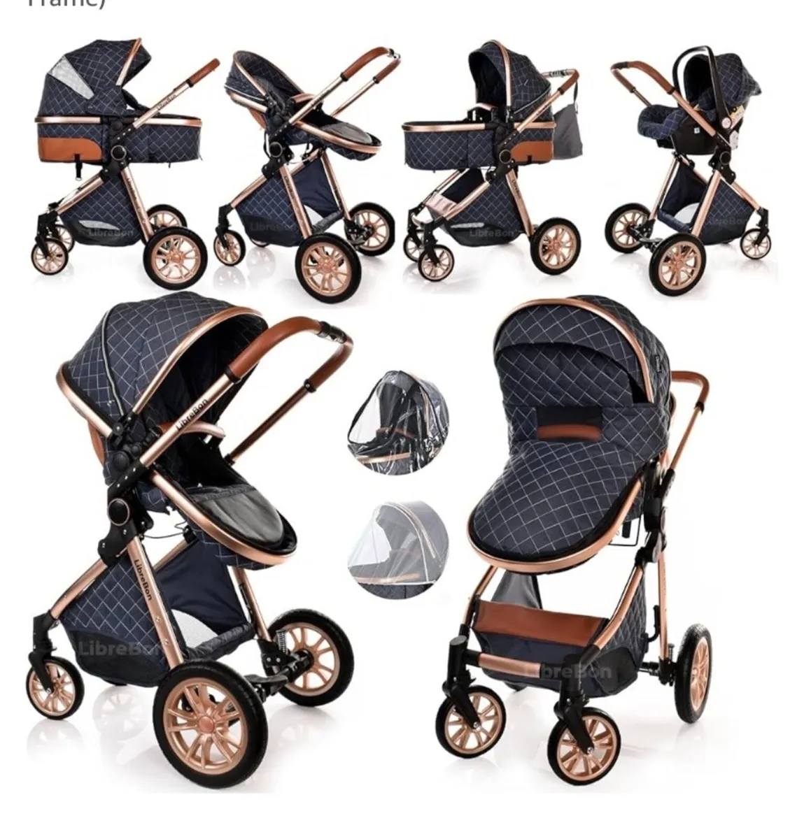 Baby Pram Pushchair Buggy Stroller 3 in 1 Child - Image 1