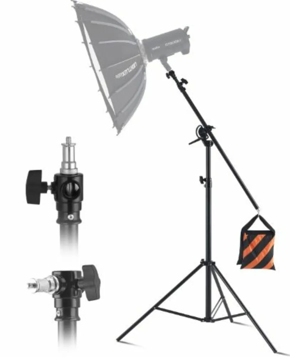 Air Cushioned Aluminum Light Stand,Max Height 12.8 - Image 1