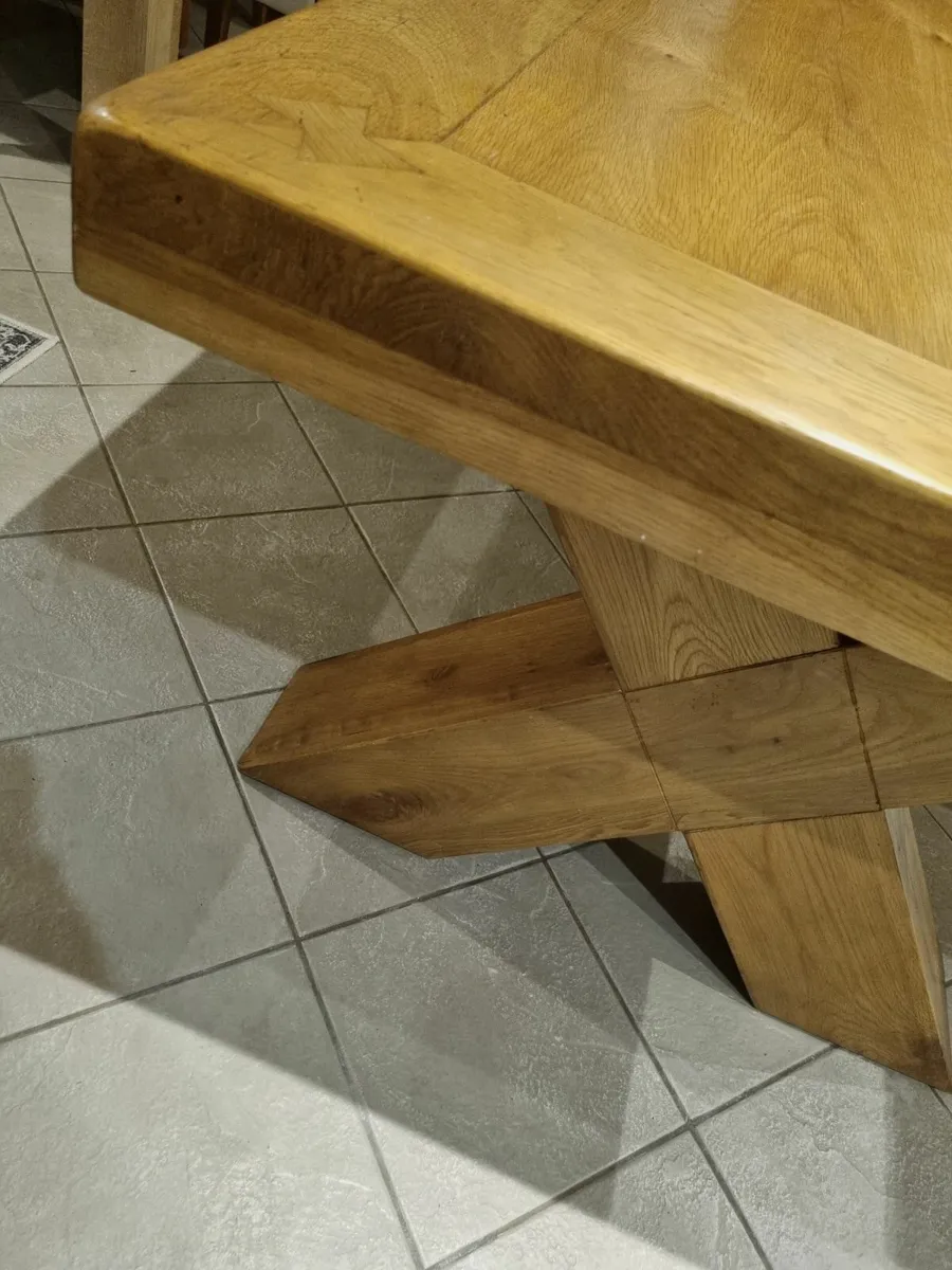 Oak dining / kitchen table - Image 4