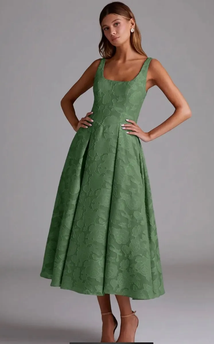 Sage green Azazie size 8 dress - Image 1