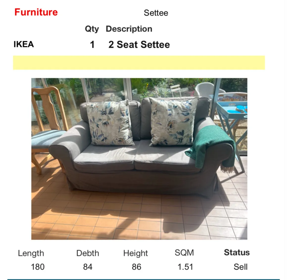 2 seater sofa