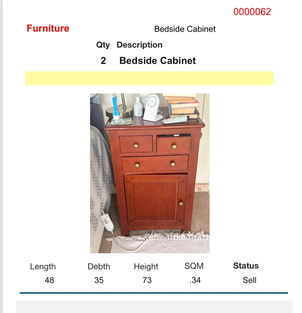 King size Bed and 2 bed side cabinets - Image 2