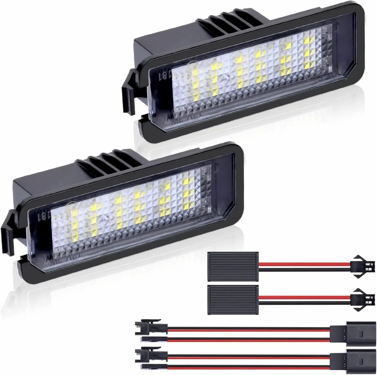 VW 2 Pcs Error Free License Plate Lamp Taillight, - Image 2