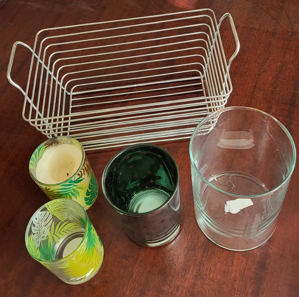 Declutter of candle jars etc