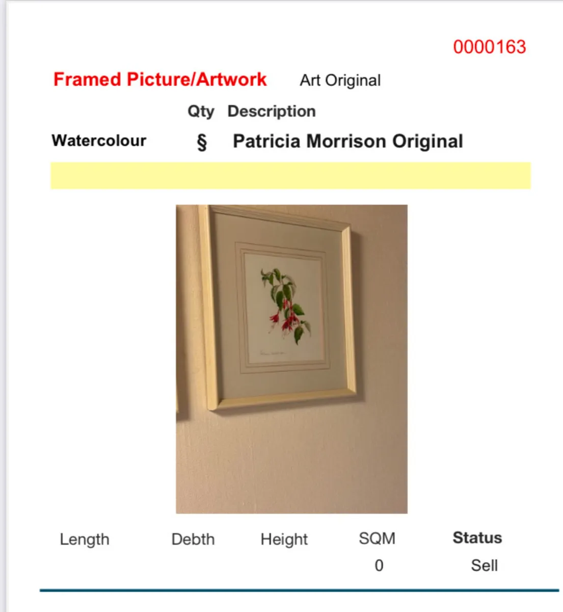 Patricia Morrison original water colours x 2 - Image 1