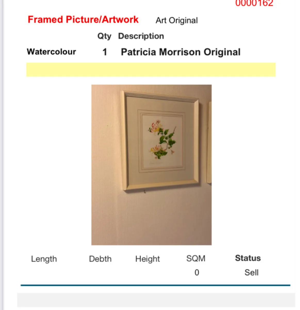 Patricia Morrison original water colours x 2 - Image 2